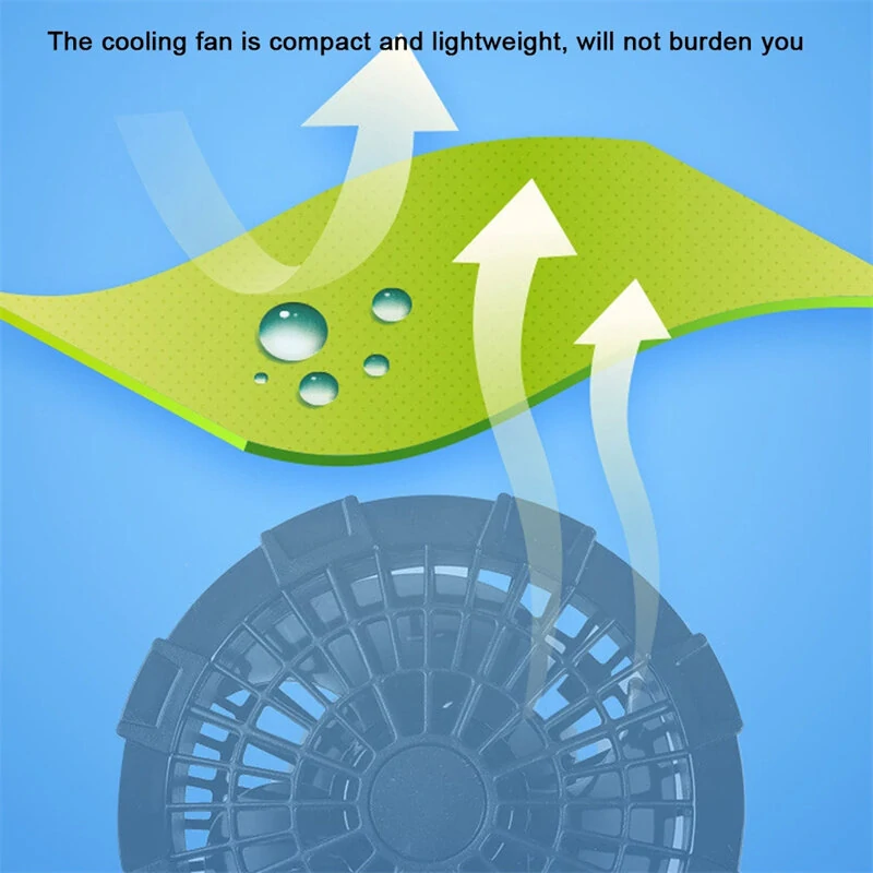 (image for) TENGOO Air Conditioning Clothing Vest 3-Gears Wind Speeds Sun Protection Cooling Vest USB Charging Continuous Cooling Jacket with Two Fans for Summer High Temperature Operation